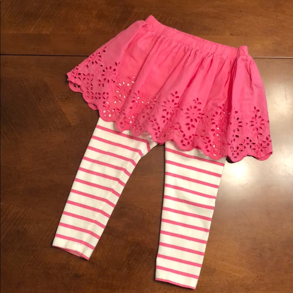 Super cute leggings with skirt. 18-24 mo